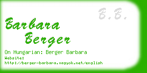 barbara berger business card